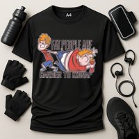 Fat People Are Harder To Kidnap Cooling Performance Crew T-Shirt