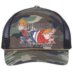 Fat People Are Harder To Kidnap Retro Rope Trucker Hat Cap