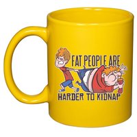 Fat People Are Harder To Kidnap 11oz C Handle Ceramic Mug