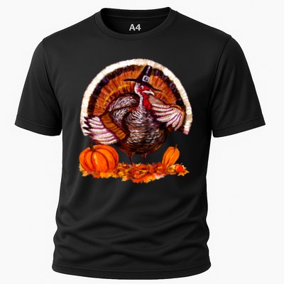 Fat Turkey Pumpkin Scene Performance Shirt