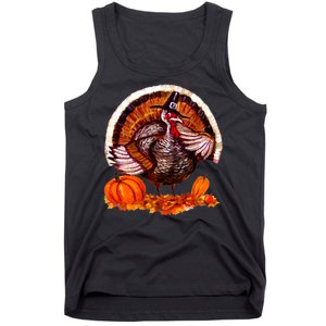 Fat Turkey Pumpkin Scene Tank Top