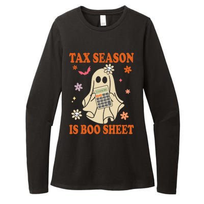 Funny Accountant Tax Season Is Boo Sheet CPA Halloween Ghost Womens CVC Long Sleeve Shirt