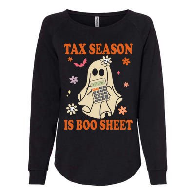 Funny Accountant Tax Season Is Boo Sheet CPA Halloween Ghost Womens California Wash Sweatshirt