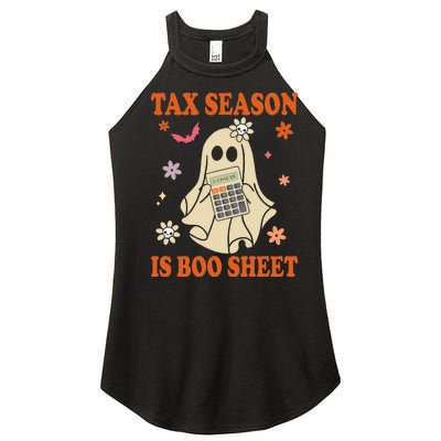 Funny Accountant Tax Season Is Boo Sheet CPA Halloween Ghost Women’s Perfect Tri Rocker Tank