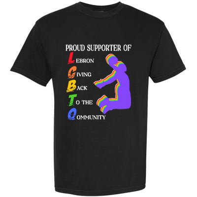 Funny Ahh Tees Proud Supporter Of Lebron Giving Back To The Qommunity Garment-Dyed Heavyweight T-Shirt