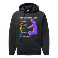 Funny Ahh Tees Proud Supporter Of Lebron Giving Back To The Qommunity Performance Fleece Hoodie