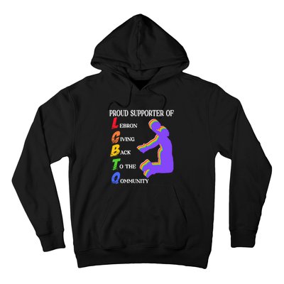 Funny Ahh Tees Proud Supporter Of Lebron Giving Back To The Qommunity Hoodie