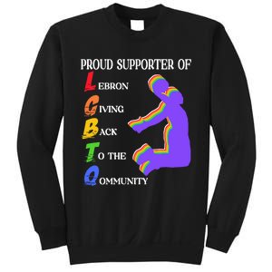 Funny Ahh Tees Proud Supporter Of Lebron Giving Back To The Qommunity Sweatshirt