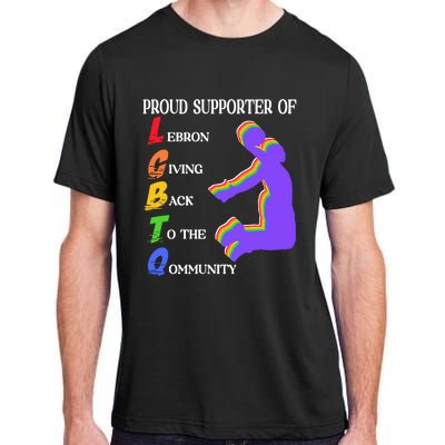 Funny Ahh Tees Proud Supporter Of Lebron Giving Back To The Qommunity Adult ChromaSoft Performance T-Shirt