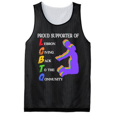 Funny Ahh Tees Proud Supporter Of Lebron Giving Back To The Qommunity Mesh Reversible Basketball Jersey Tank