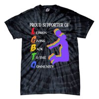 Funny Ahh Tees Proud Supporter Of Lebron Giving Back To The Qommunity Tie-Dye T-Shirt