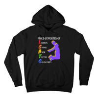 Funny Ahh Tees Proud Supporter Of Lebron Giving Back To The Qommunity Tall Hoodie