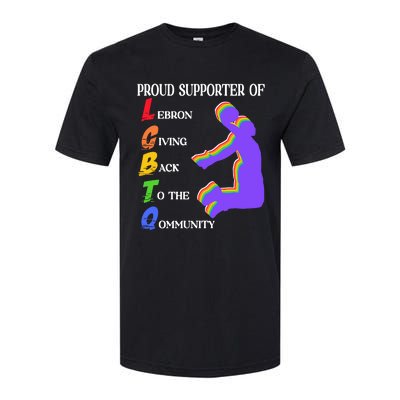 Funny Ahh Tees Proud Supporter Of Lebron Giving Back To The Qommunity Softstyle CVC T-Shirt