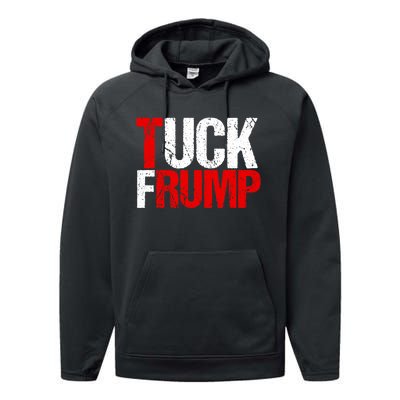 Funny Anti Trump Tuck Frump Cool Resist Political Humor Performance Fleece Hoodie