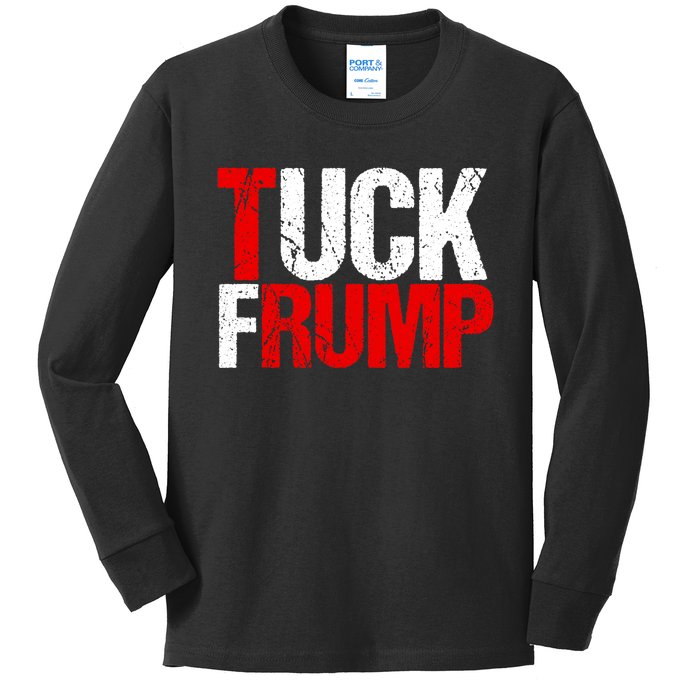 Funny Anti Trump Tuck Frump Cool Resist Political Humor Kids Long Sleeve Shirt