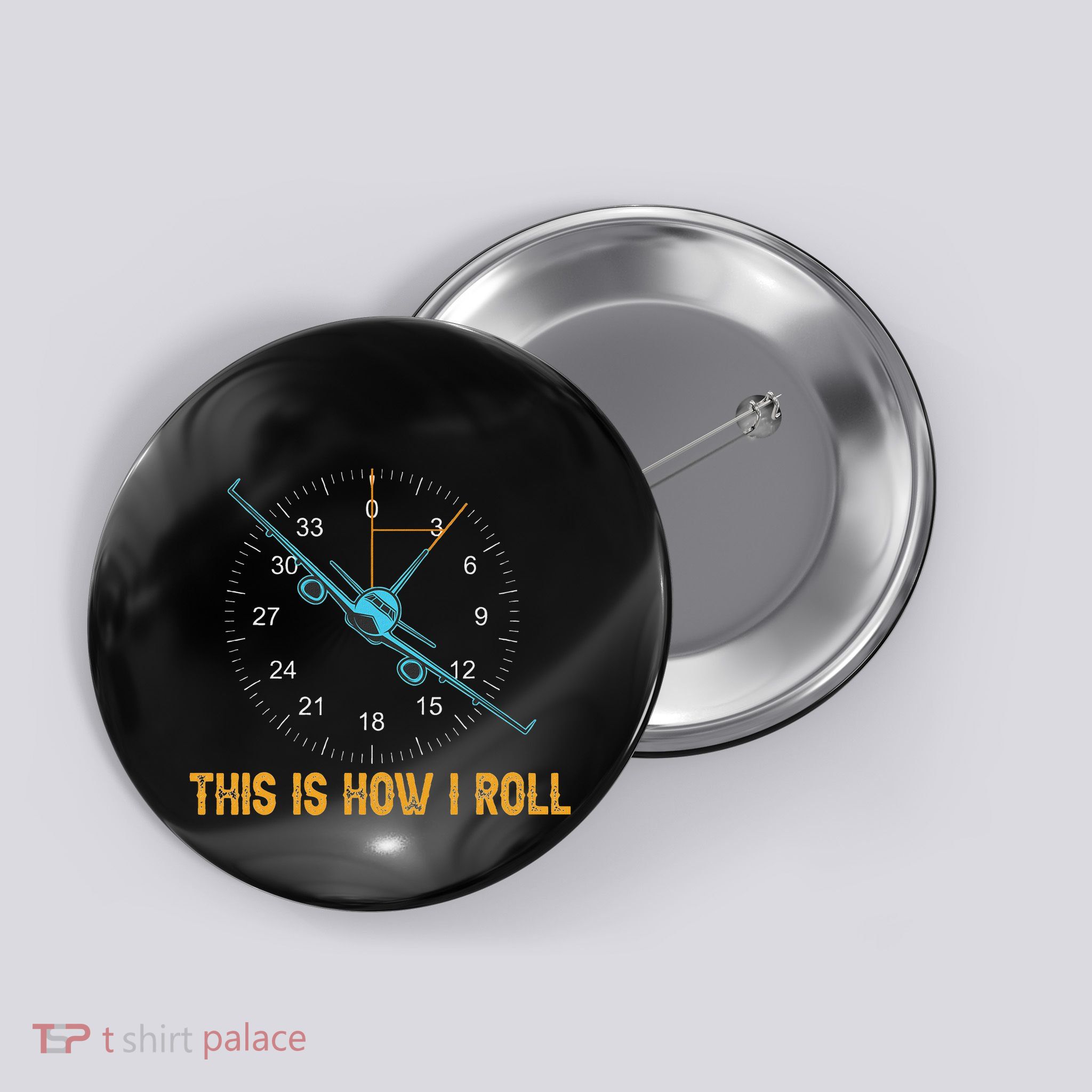 Funny Aviation This Is How I Roll Airplane Aviator Button