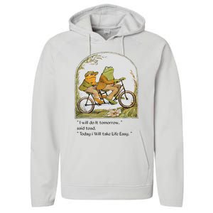 Frog And Toad I Will Do It Tomorrow Said Toad Performance Fleece Hoodie