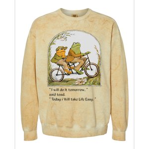 Frog And Toad I Will Do It Tomorrow Said Toad Colorblast Crewneck Sweatshirt