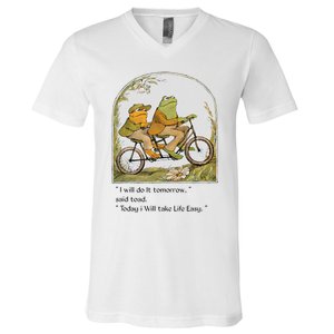 Frog And Toad I Will Do It Tomorrow Said Toad V-Neck T-Shirt