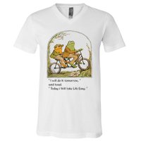 Frog And Toad I Will Do It Tomorrow Said Toad V-Neck T-Shirt