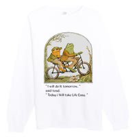 Frog And Toad I Will Do It Tomorrow Said Toad Premium Crewneck Sweatshirt