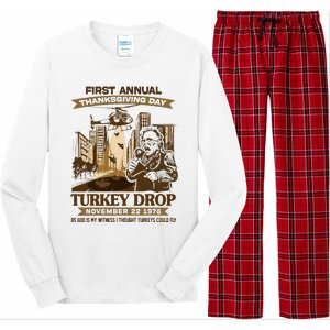 First Annual Turkey Drop Thanksgiving Day As God My Witness Long Sleeve Pajama Set