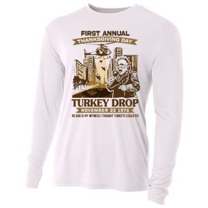 First Annual Turkey Drop Thanksgiving Day As God My Witness Cooling Performance Long Sleeve Crew