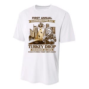 First Annual Turkey Drop Thanksgiving Day As God My Witness Performance Sprint T-Shirt