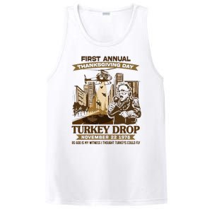 First Annual Turkey Drop Thanksgiving Day As God My Witness PosiCharge Competitor Tank