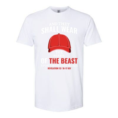 Funny Anti Trump Mark Of The Beast Red Hat Liberal Gift Softstyle® CVC T-Shirt