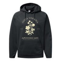 Feminist Aqua Tofana Apothecary Vintage Design Performance Fleece Hoodie