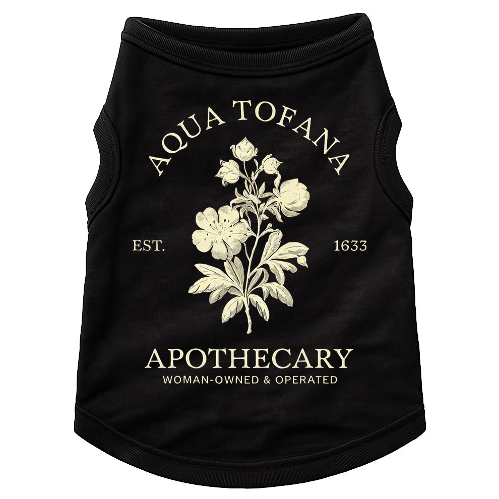Feminist Aqua Tofana Apothecary Vintage Design Doggie Tank