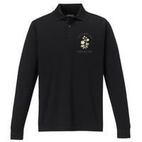 Feminist Aqua Tofana Apothecary Vintage Design Performance Long Sleeve Polo