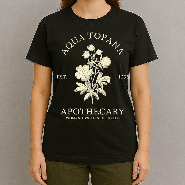 Feminist Aqua Tofana Apothecary Vintage Design T-Shirt