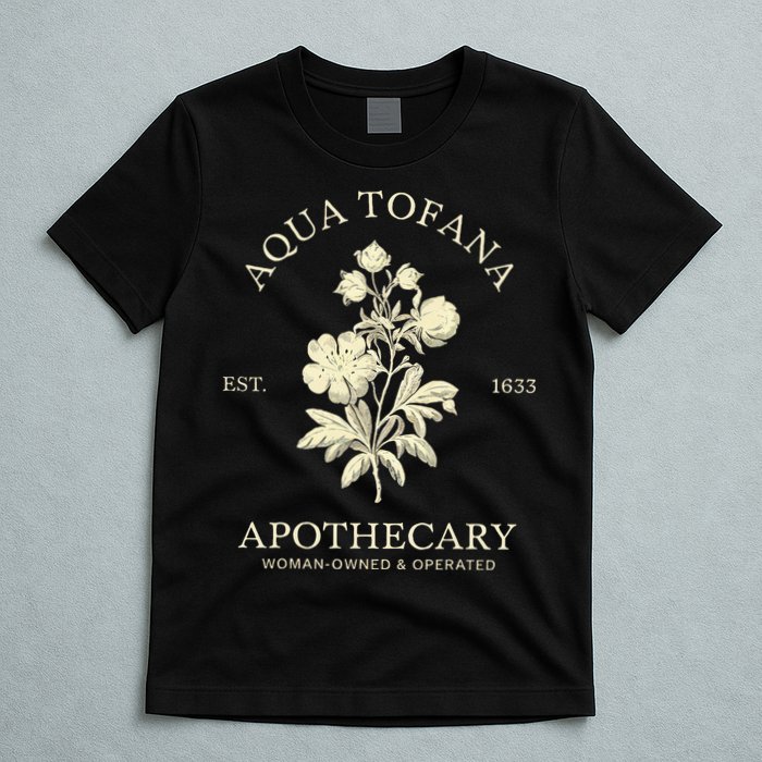 Feminist Aqua Tofana Apothecary Vintage Design T-Shirt