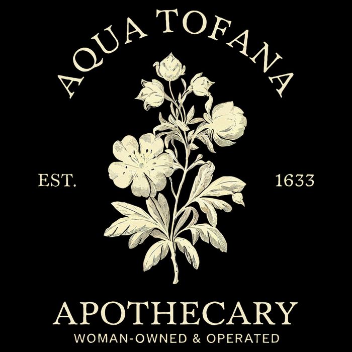 Feminist Aqua Tofana Apothecary Vintage Design T-Shirt