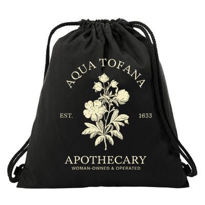 Feminist Aqua Tofana Apothecary Vintage Design Drawstring Bag