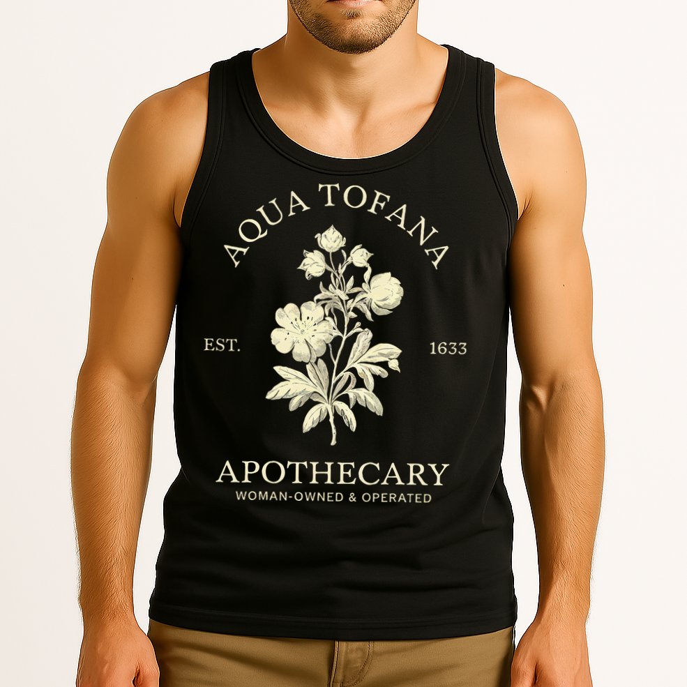 Feminist Aqua Tofana Apothecary Vintage Design Tank Top
