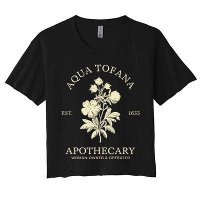 Feminist Aqua Tofana Apothecary Vintage Design Women's Crop Top Tee