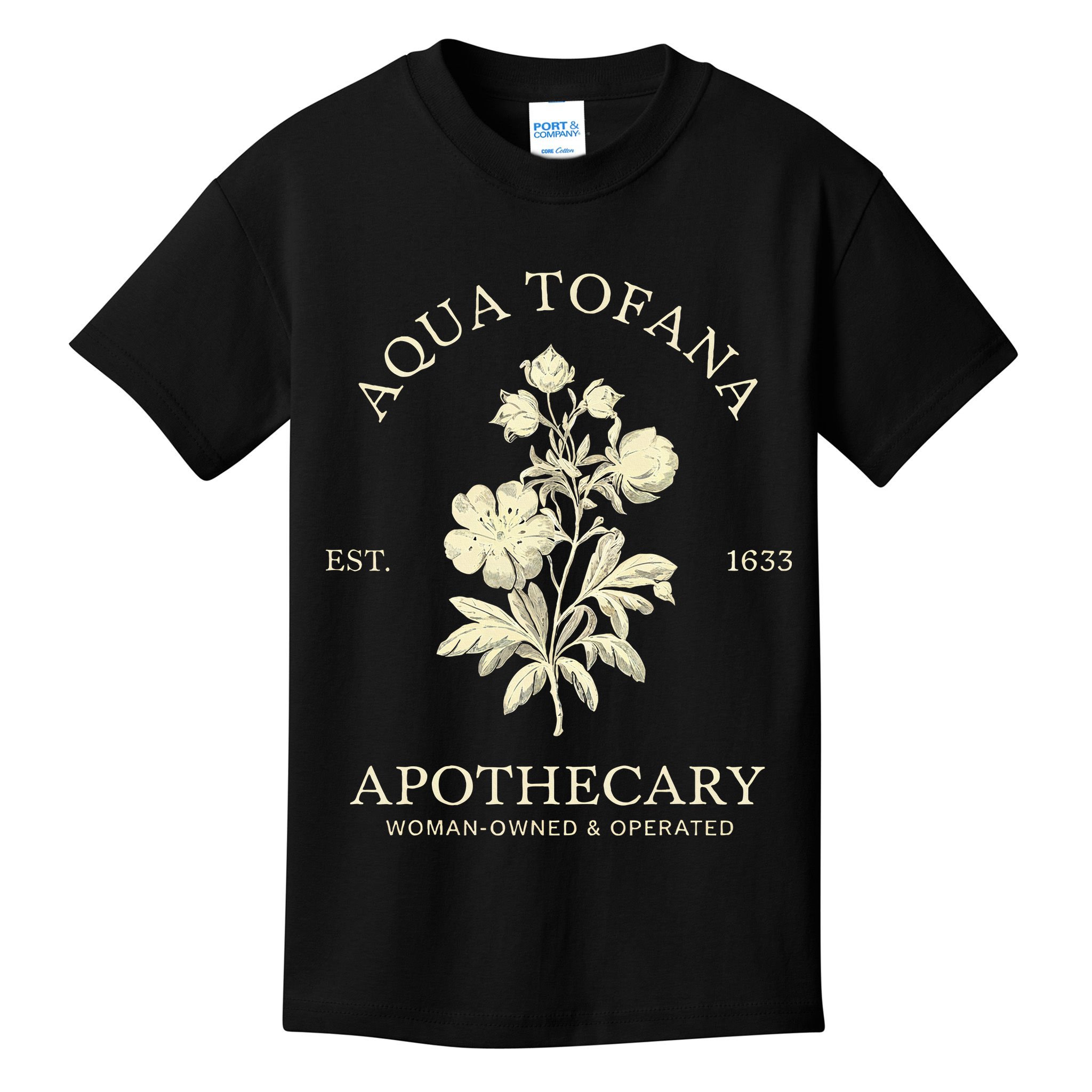 Feminist Aqua Tofana Apothecary Vintage Design Kids T-Shirt