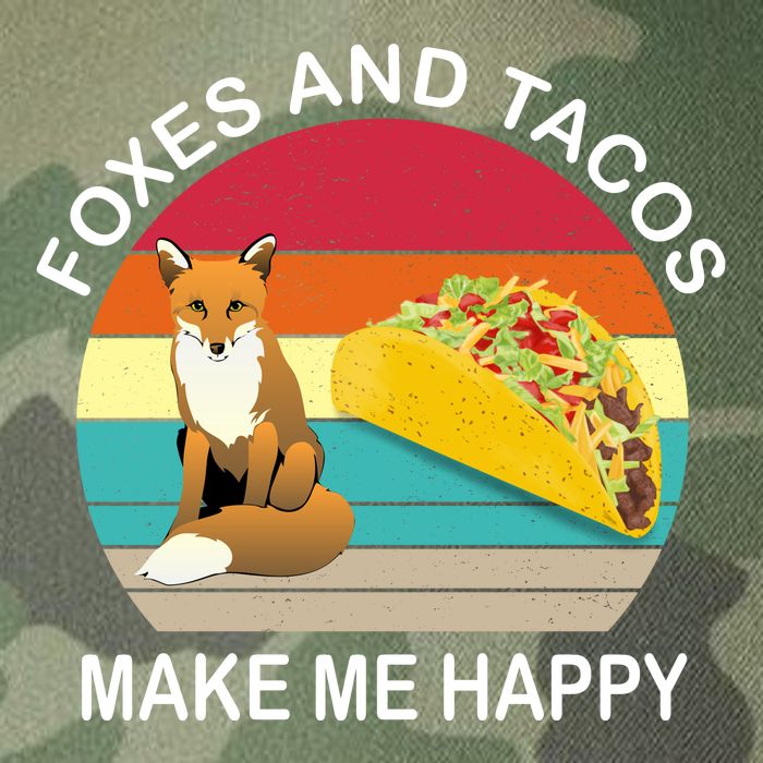 Foxes And Tacos Make Me Happy Retro Sunset Legacy Tie Dye Trucker Hat