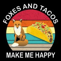 Foxes And Tacos Make Me Happy Retro Sunset Impact Tech Backpack