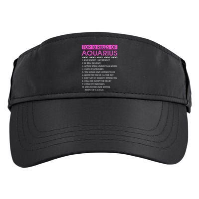 Funny Aquarius Top 10 Rules Of Aquarius Adult Drive Performance Visor