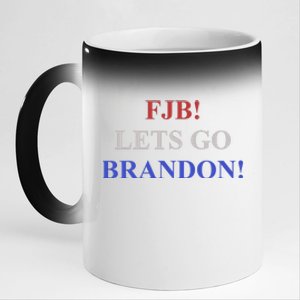 FJB AMERICAN TEE SHIRT. LETS GO BRANDON. 11oz Black Color Changing Mug