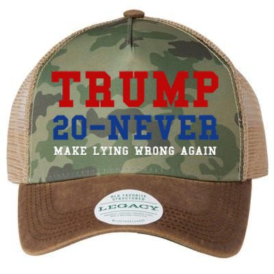 Funny Anti Trump 2024 Elections Make Lying Wrong Again Legacy Tie Dye Trucker Hat