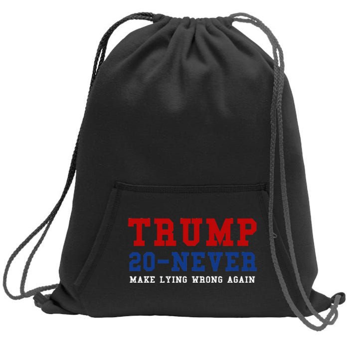 Funny Anti Trump 2024 Elections Make Lying Wrong Again Sweatshirt Cinch Pack Bag