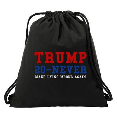 Funny Anti Trump 2024 Elections Make Lying Wrong Again Drawstring Bag