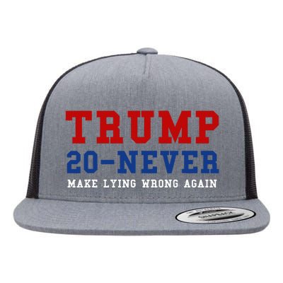 Funny Anti Trump 2024 Elections Make Lying Wrong Again Flat Bill Trucker Hat