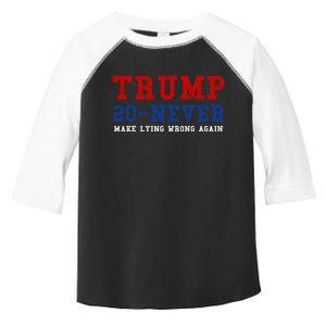 Funny Anti Trump 2024 Elections Make Lying Wrong Again Toddler Fine Jersey T-Shirt