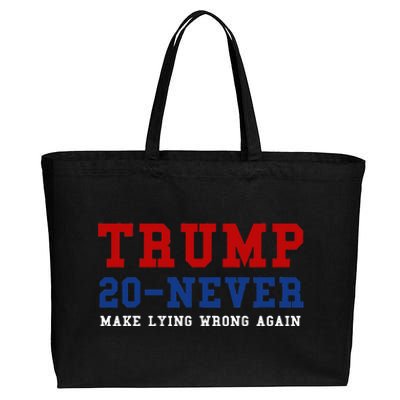 Funny Anti Trump 2024 Elections Make Lying Wrong Again Cotton Canvas Jumbo Tote